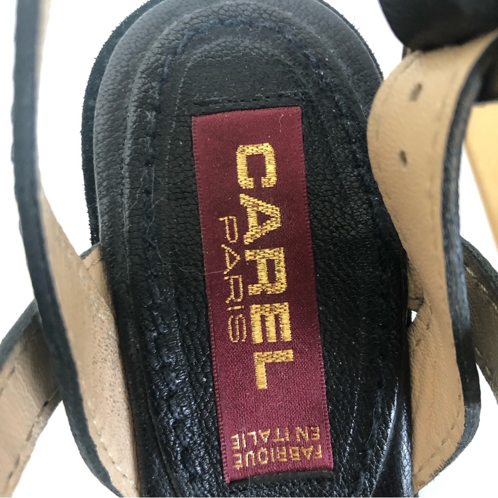 CAREL Paris Black Suede Platform Sandals - Picture 10 of 13